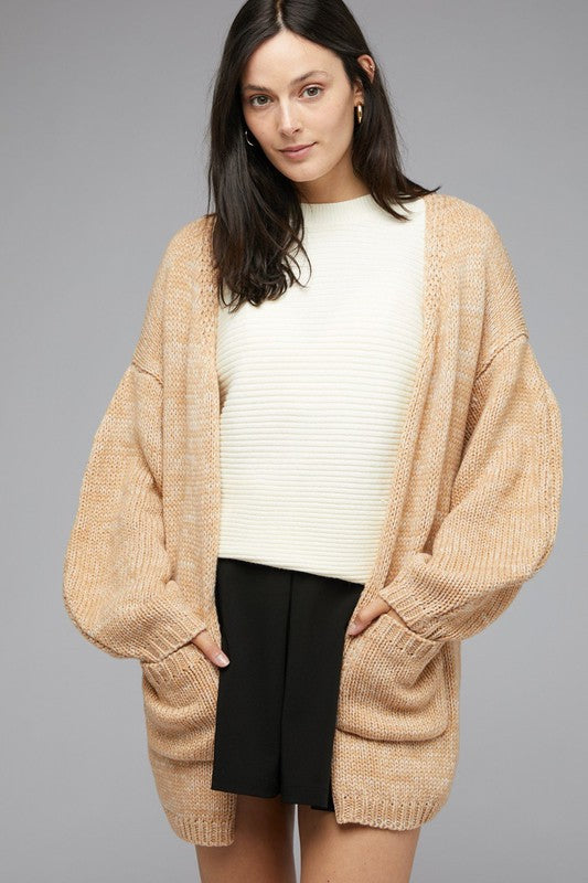 KNIT LONG SLEEVE CARDIGAN