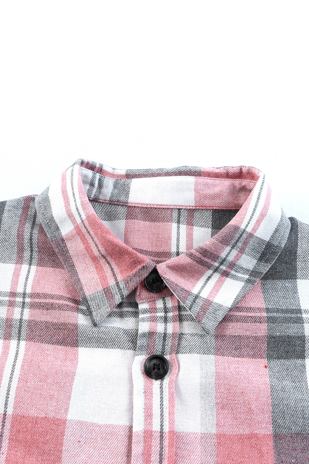 Pink Plaid Button Up Patch Pocket Shirt, Plaid Button Front Shirt Jacket| Plaid Shacket| Fall Jacket