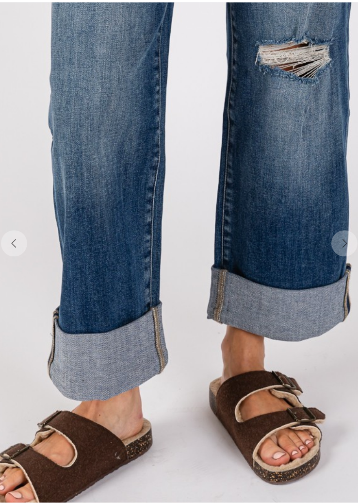 Wide Leg Jean with Big Cuff