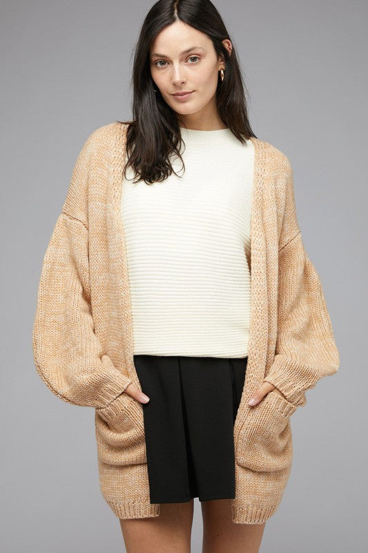 KNIT LONG SLEEVE CARDIGAN