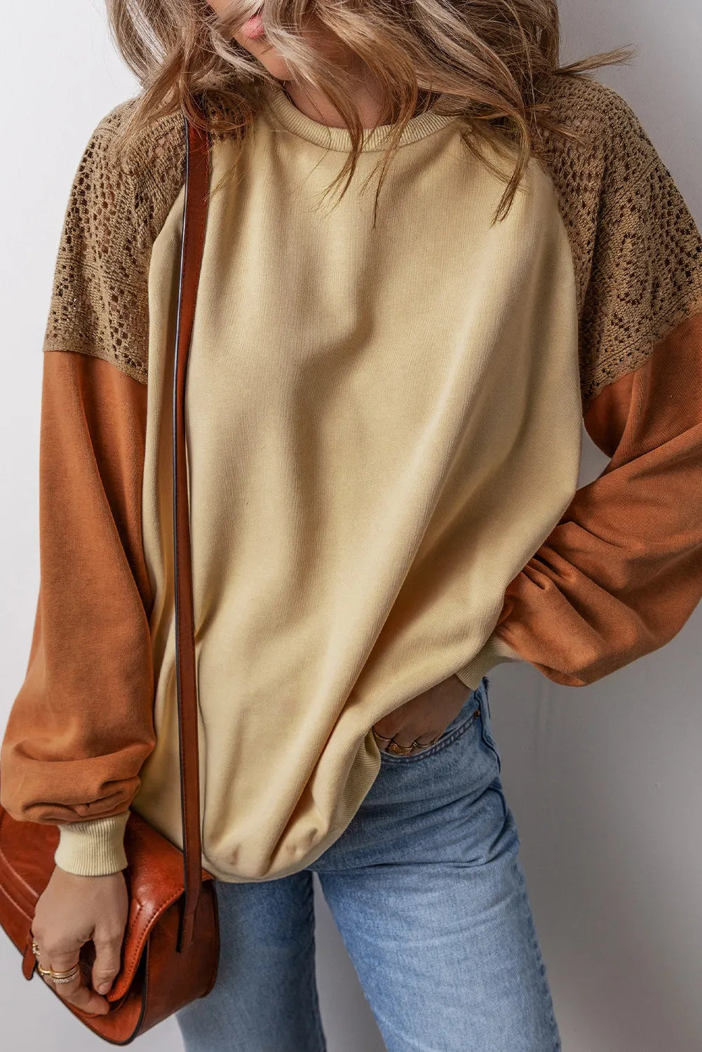 Color Block Long Sleeve Sweatshirt