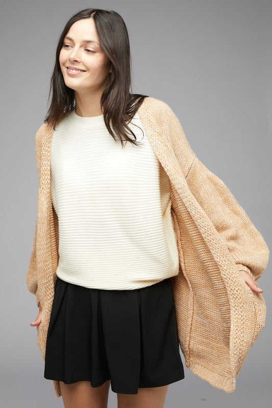 KNIT LONG SLEEVE CARDIGAN