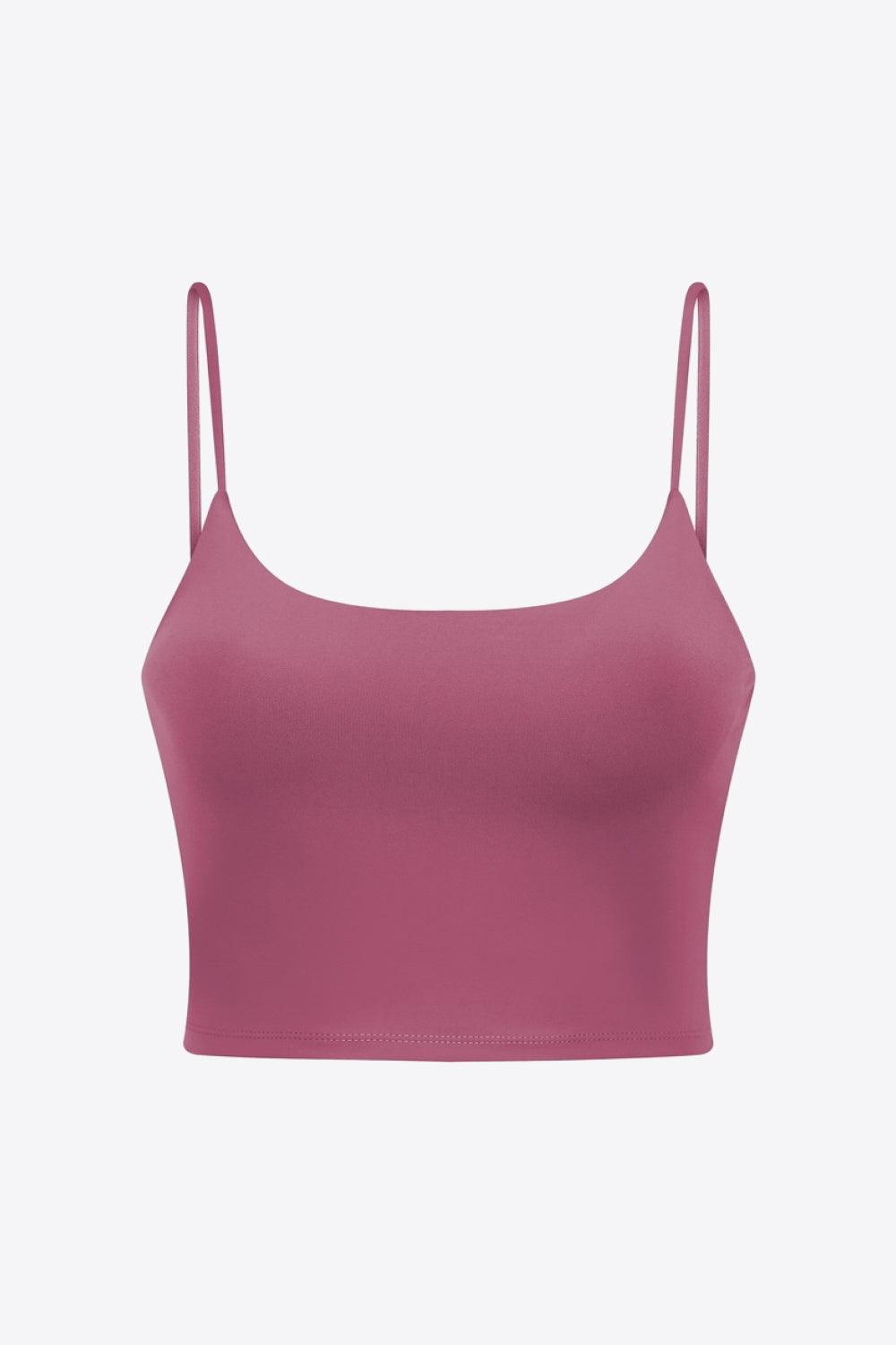 Feel Like Skin Scoop Neck Sports Cami - La Pink