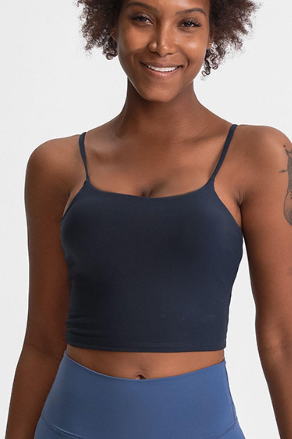 Feel Like Skin Scoop Neck Sports Cami - La Pink