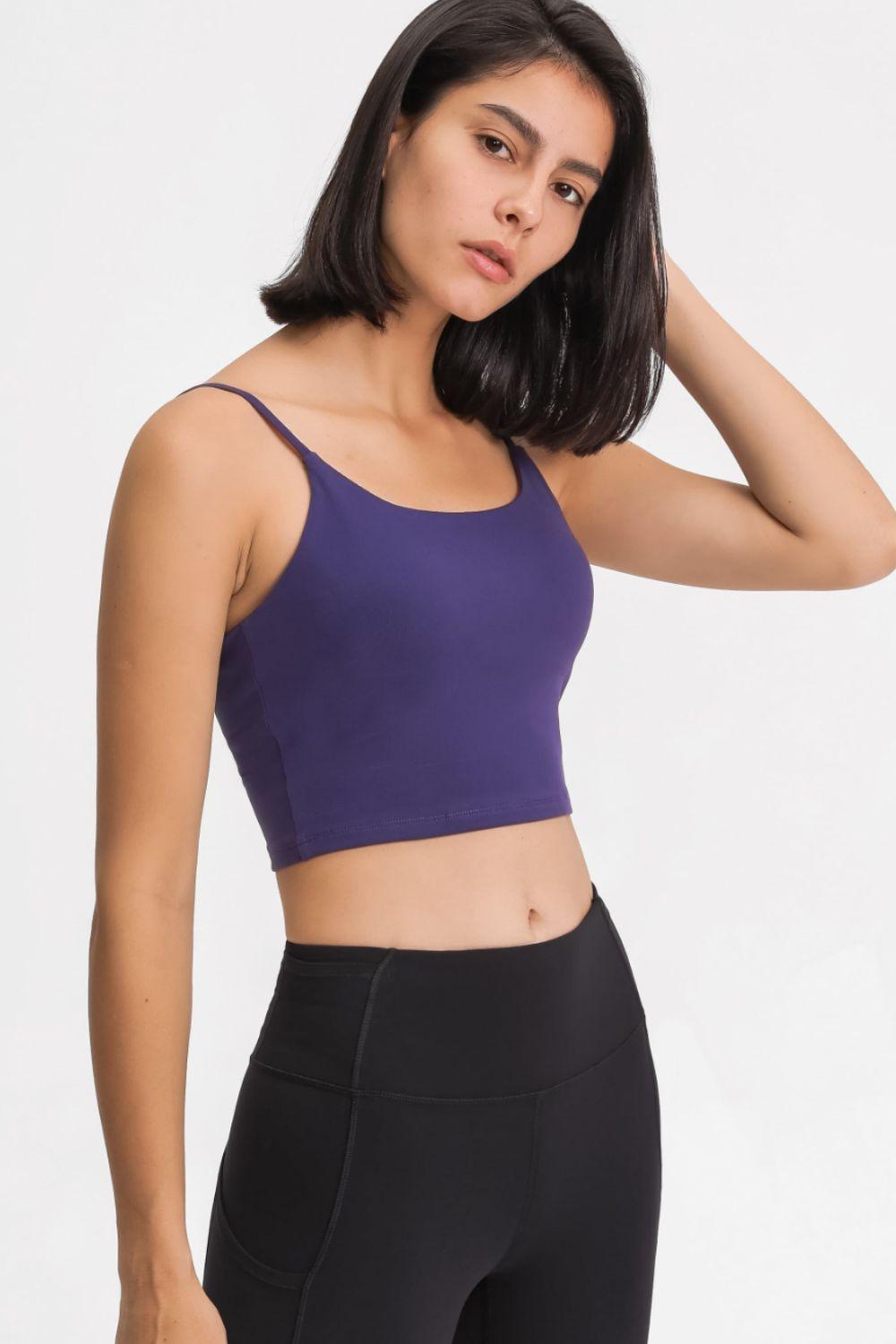 Feel Like Skin Scoop Neck Sports Cami - La Pink